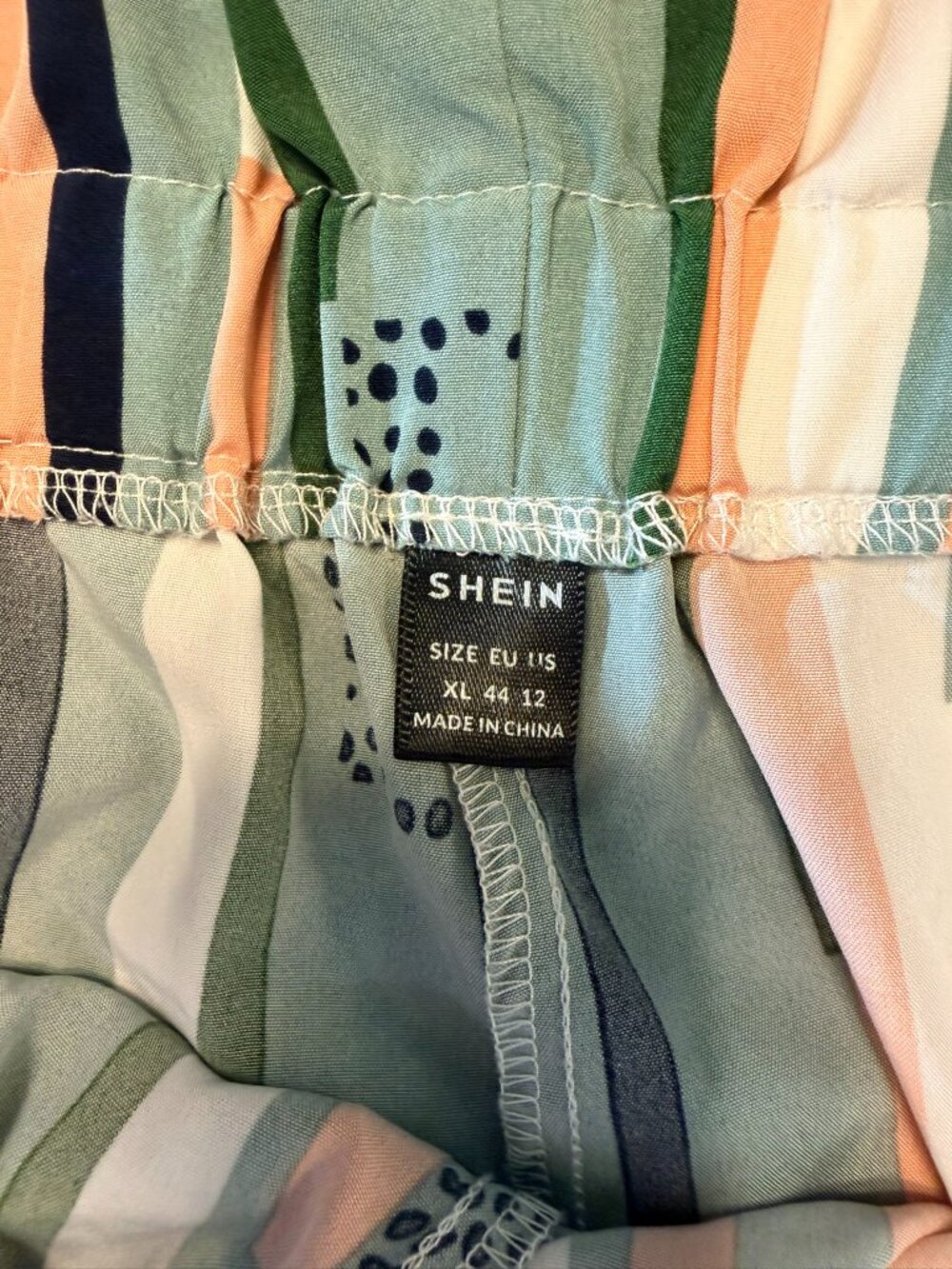 SHEIN Abstract Stripe Paperbag Waist Shorts – Size XL (US 12) - Picture 8 of 13